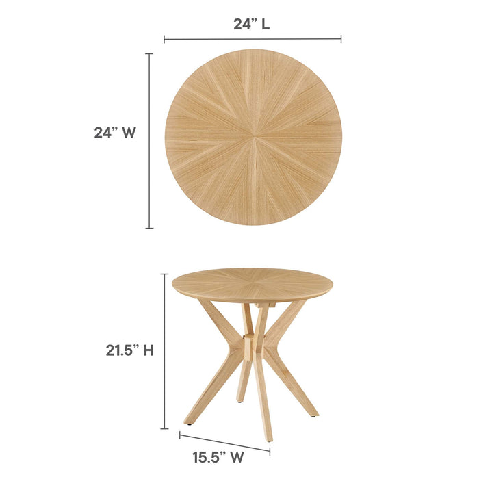 Crossroads 24” Round Wood Side Table by Modway