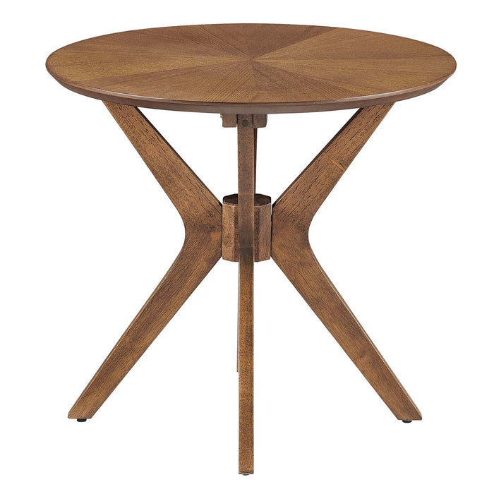 Crossroads 24” Round Wood Side Table by Modway