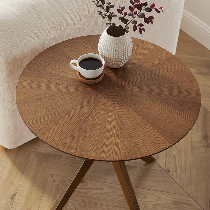 Crossroads 24” Round Wood Side Table by Modway