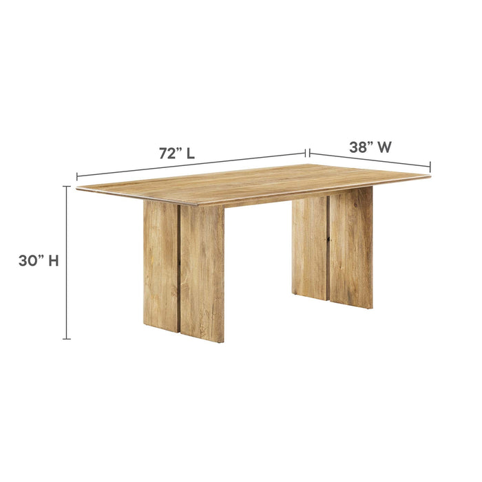 Amistad 72" Wood Dining Table and Bench Set - in lifestyle setting