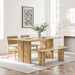 Amistad 72" Wood Dining Table and Bench Set - Modway \kitchen & dining\dining sets