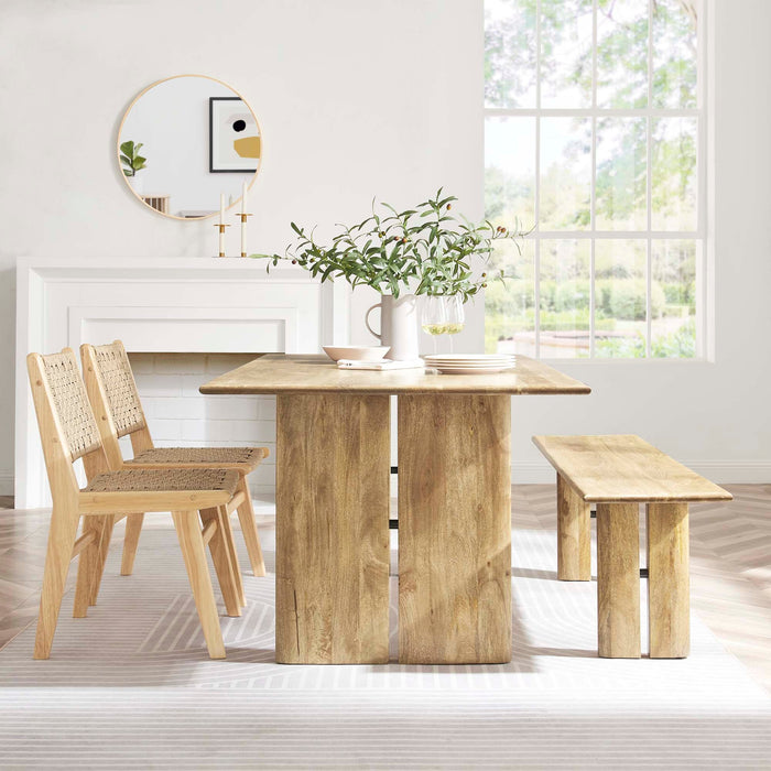 Amistad 72" Wood Dining Table and Bench Set - view 6
