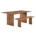 Amistad 72" Wood Dining Table and Bench Set - view 8