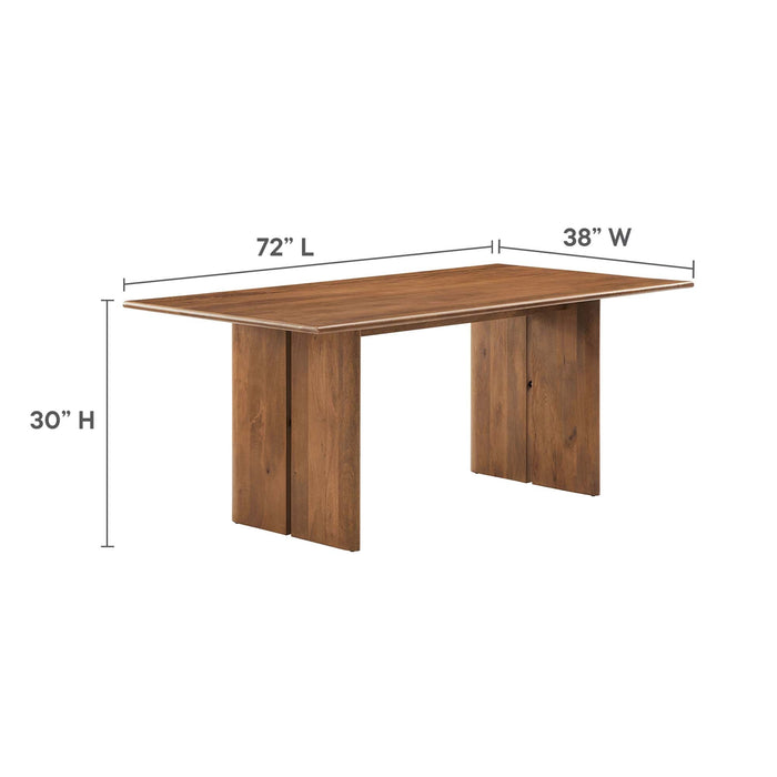 Amistad 72" Wood Dining Table and Bench Set - view 10