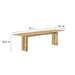 Amistad 86" Wood Dining Table and Bench Set - view 5