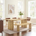 Amistad 86" Wood Dining Table and Bench Set - Modway \kitchen & dining\dining sets