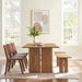 Amistad 86" Wood Dining Table and Bench Set - view 12
