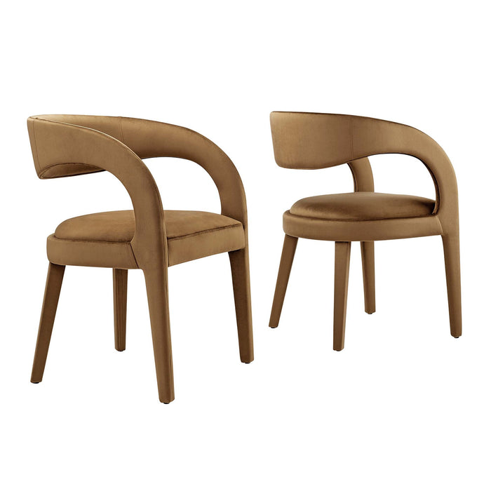 Pinnacle Performance Velvet Dining Chair Set of 2