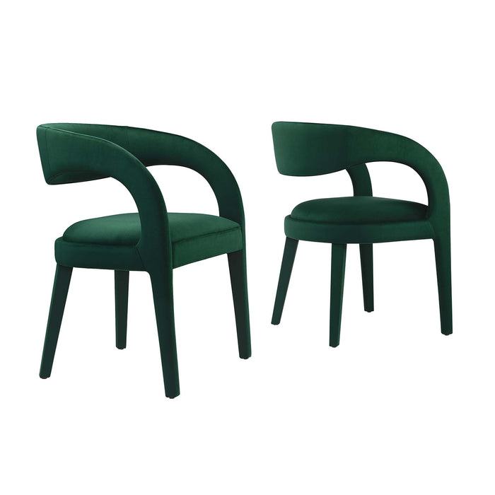 Pinnacle Performance Velvet Dining Chair Set of 2