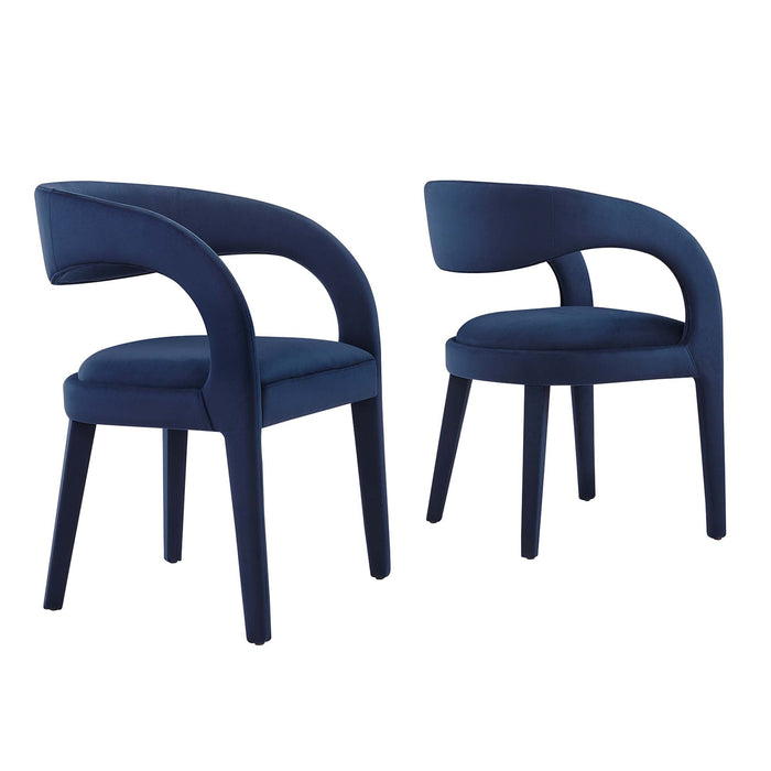 Pinnacle Performance Velvet Dining Chair Set of 2