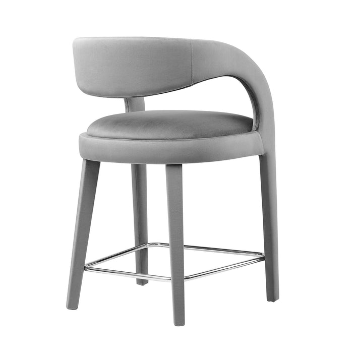 Pinnacle Performance Velvet Counter Stool Set of 2
