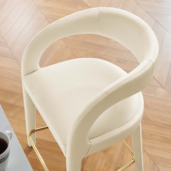 Pinnacle Performance Velvet Counter Stool Set of 2