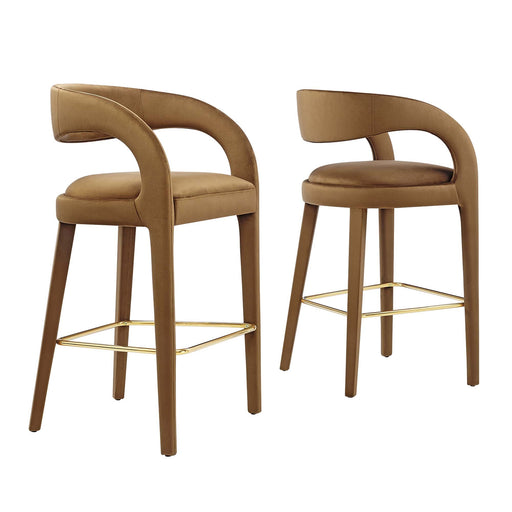 Modway Pinnacle Performance Velvet Bar Stool Set of 2 Living Room Furniture - View 28
