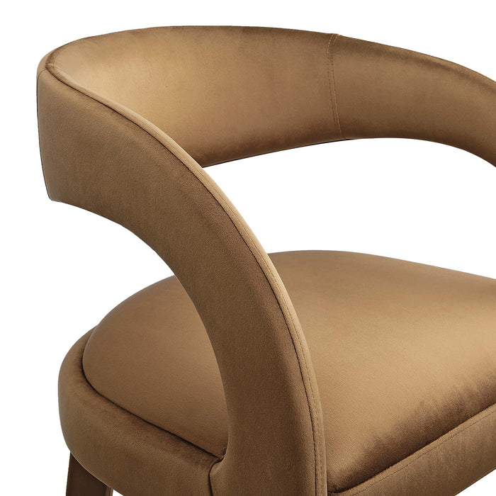 Pinnacle Performance Velvet Bar Stool Set of 2