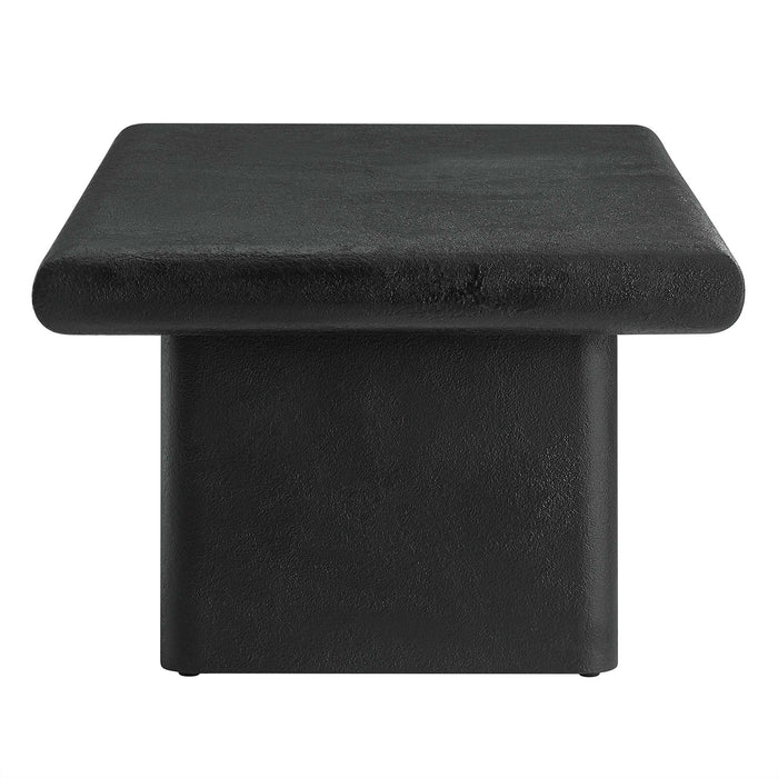 Modway Relic Concrete Textured Coffee Table Living Room Furniture - Lifestyle View