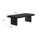 Modway Relic Concrete Textured Coffee Table Living Room Furniture in Black - Detail View