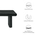 Modway Relic Concrete Textured Coffee Table Living Room Furniture in Black - Side View