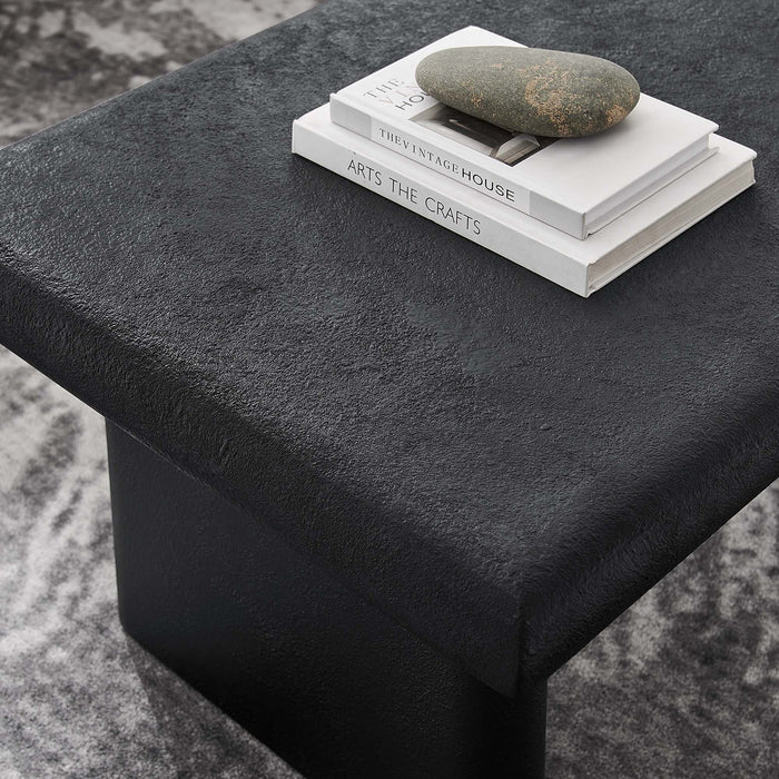 Modway Relic Concrete Textured Coffee Table Living Room Furniture - Close-Up