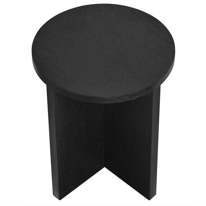 Modway Silas Round Wood Side Table Living Room Furniture - Dimensions
