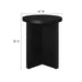 Modway Silas Round Wood Side Table Living Room Furniture in Black - Detail View