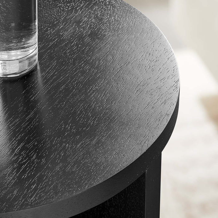 Modway Silas Round Wood Side Table Living Room Furniture - Close-Up