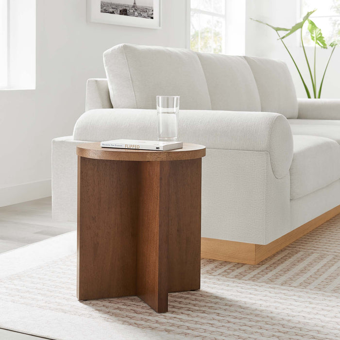 Modway Silas Round Wood Side Table Living Room Furniture - View 15