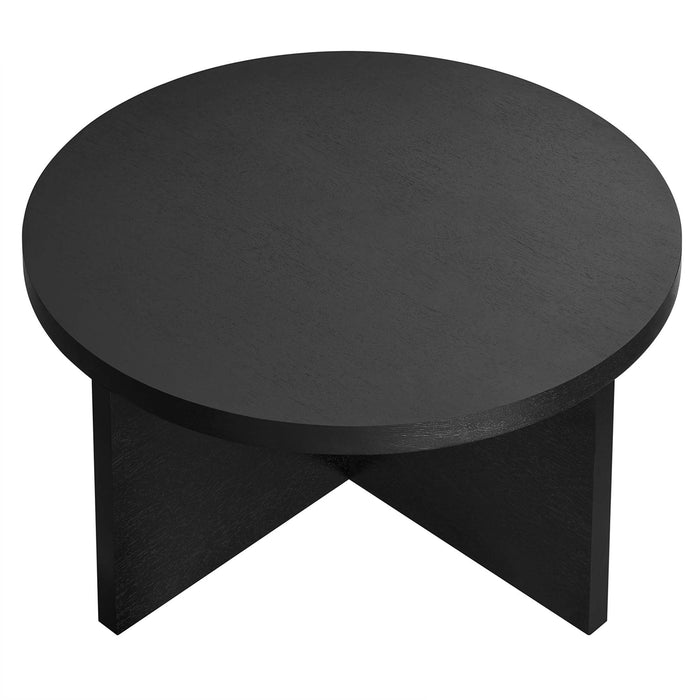 Modway Silas Round Wood Coffee Table Living Room Furniture - Dimensions