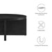 Modway Silas Round Wood Coffee Table Living Room Furniture in Black - Side View