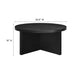 Modway Silas Round Wood Coffee Table Living Room Furniture in Black - Detail View