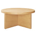 Modway Silas Round Wood Coffee Table Living Room Furniture in Black