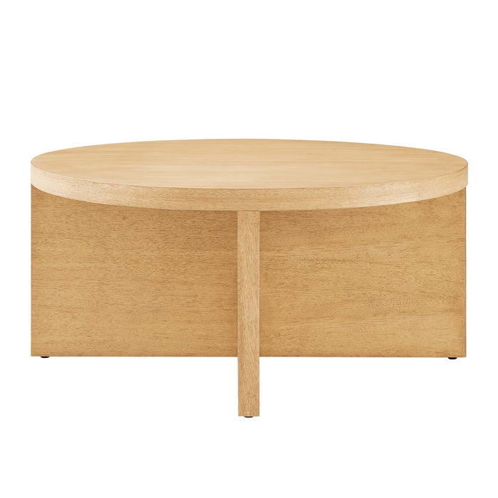 Modway Silas Round Wood Coffee Table Living Room Furniture - View 12