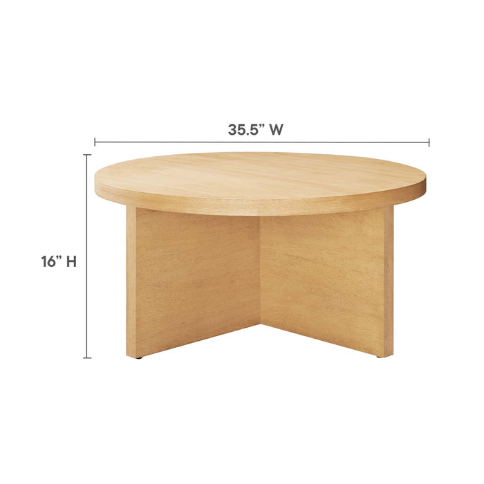 Modway Silas Round Wood Coffee Table Living Room Furniture - View 10