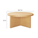 Modway Silas Round Wood Coffee Table Living Room Furniture - View 10