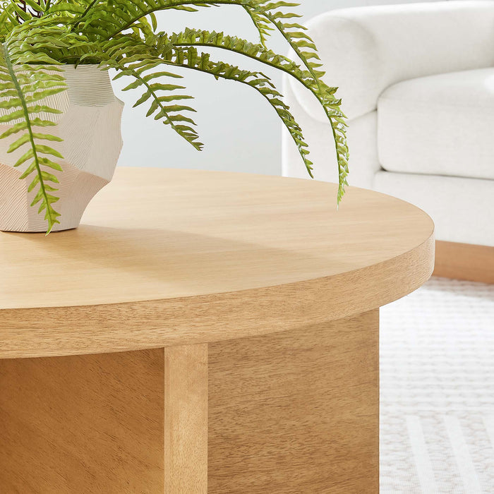 Modway Silas Round Wood Coffee Table Living Room Furniture - View 11