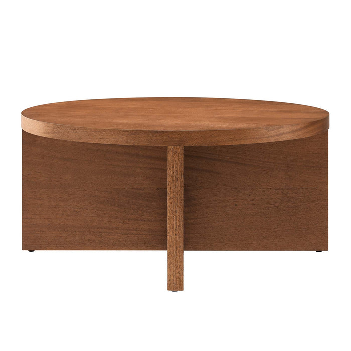 Modway Silas Round Wood Coffee Table Living Room Furniture - View 19