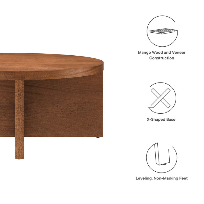 Modway Silas Round Wood Coffee Table Living Room Furniture - View 16