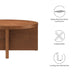 Modway Silas Round Wood Coffee Table Living Room Furniture - View 16