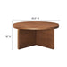 Modway Silas Round Wood Coffee Table Living Room Furniture - View 17