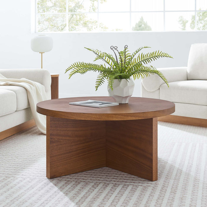Modway Silas Round Wood Coffee Table Living Room Furniture - View 15