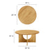 Modway Rivian Round 34" Coffee Table Living Room Furniture in Brown - Detail View