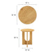 Modway Rivian Round Side Table Living Room Furniture in Brown - Detail View