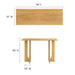 Modway Rivian 46" Console Table Living Room Furniture in Brown - Detail View