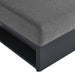 Tahoe Outdoor Patio Powder-Coated Aluminum Modular Armless Chair Gray Charcoal