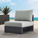 Tahoe Outdoor Patio Powder-Coated Aluminum Modular Armless Chair Gray Gray