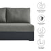 Tahoe Outdoor Patio Powder-Coated Aluminum Modular Left-Facing Loveseat Gray Charcoal