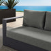 Tahoe Outdoor Patio Powder-Coated Aluminum Modular Left-Facing Loveseat Gray Charcoal