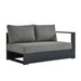 Tahoe Outdoor Patio Powder-Coated Aluminum Modular Right-Facing Loveseat Gray Charcoal