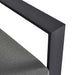 Tahoe Outdoor Patio Powder-Coated Aluminum Modular Right-Facing Loveseat Gray Charcoal