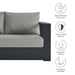 Tahoe Outdoor Patio Powder-Coated Aluminum Modular Right-Facing Loveseat Gray Gray