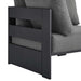 Tahoe Outdoor Patio Powder-Coated Aluminum Modular Corner Chair Gray Charcoal